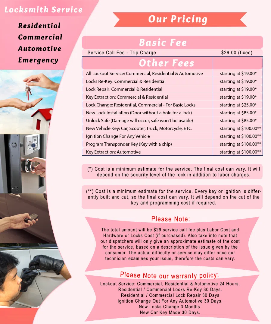 Flushing Locksmith Store Flushing, NY 718-971-2371 - Pricelist-1