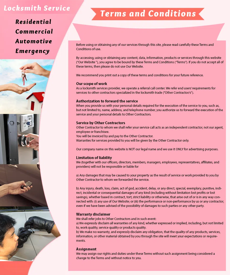 Flushing Locksmith Store Flushing, NY 718-971-2371 - TermsAndCondition-1